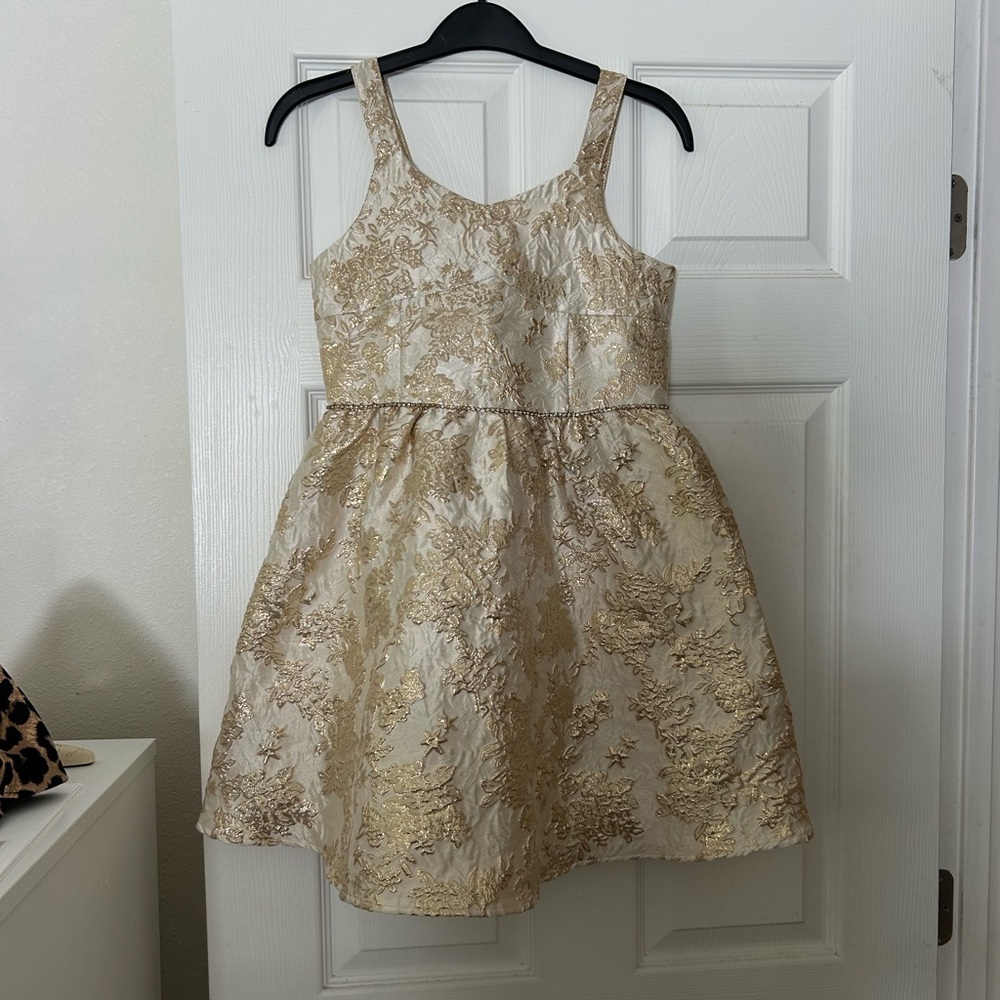 Gold Formal Dress, size 10